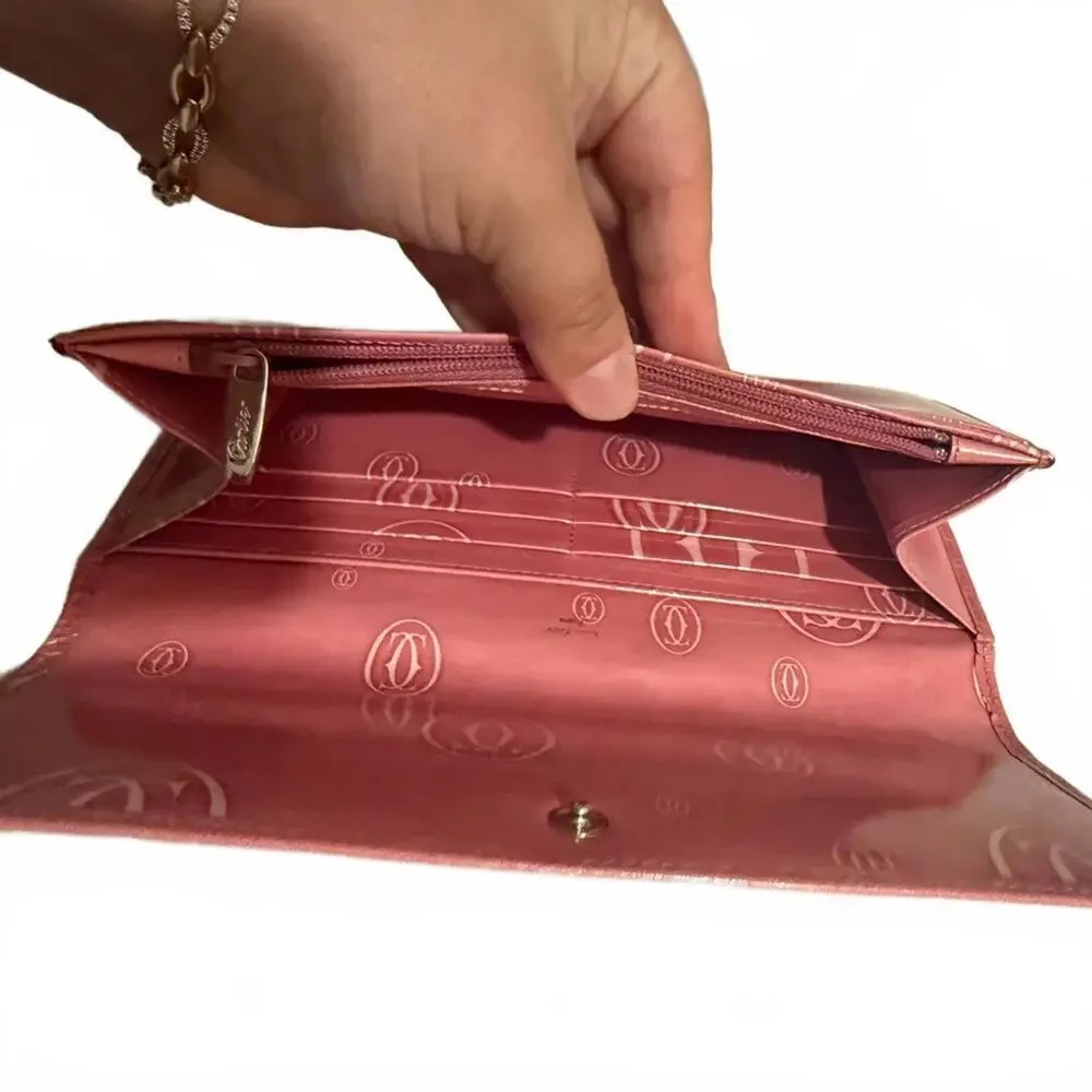 Authentic Pink Cartier Happy Birthday Long Wallet- GUC